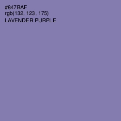 #847BAF - Lavender Purple Color Image