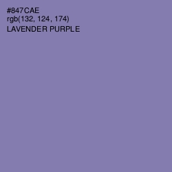 #847CAE - Lavender Purple Color Image
