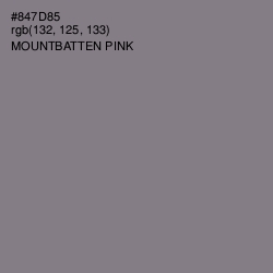#847D85 - Mountbatten Pink Color Image