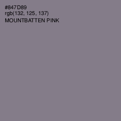 #847D89 - Mountbatten Pink Color Image