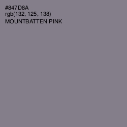 #847D8A - Mountbatten Pink Color Image