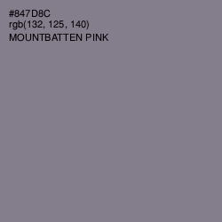 #847D8C - Mountbatten Pink Color Image