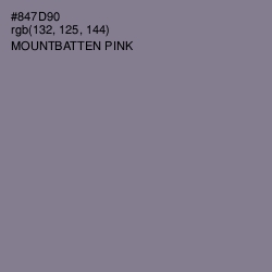 #847D90 - Mountbatten Pink Color Image