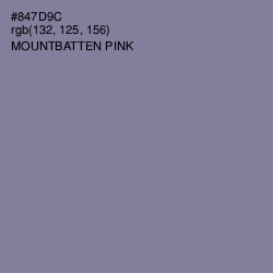 #847D9C - Mountbatten Pink Color Image