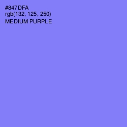 #847DFA - Medium Purple Color Image