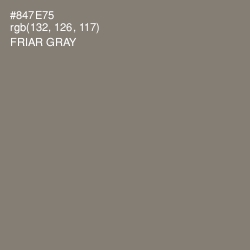 #847E75 - Friar Gray Color Image