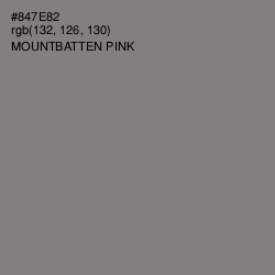 #847E82 - Mountbatten Pink Color Image