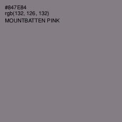 #847E84 - Mountbatten Pink Color Image