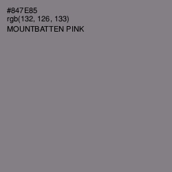 #847E85 - Mountbatten Pink Color Image