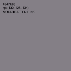 #847E86 - Mountbatten Pink Color Image
