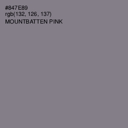 #847E89 - Mountbatten Pink Color Image