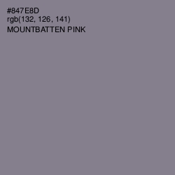 #847E8D - Mountbatten Pink Color Image