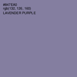 #847EA0 - Lavender Purple Color Image