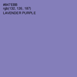 #847EBB - Lavender Purple Color Image