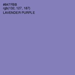 #847FBB - Lavender Purple Color Image