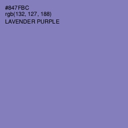 #847FBC - Lavender Purple Color Image
