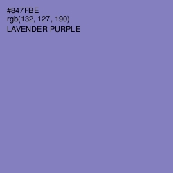 #847FBE - Lavender Purple Color Image