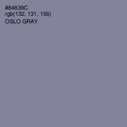 #84839C - Oslo Gray Color Image