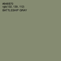 #848B70 - Battleship Gray Color Image