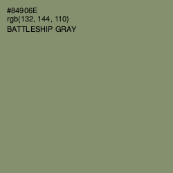 #84906E - Battleship Gray Color Image