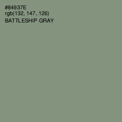 #84937E - Battleship Gray Color Image