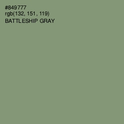 #849777 - Battleship Gray Color Image