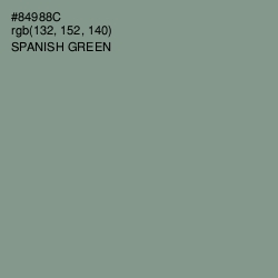 #84988C - Spanish Green Color Image