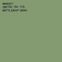 #849A71 - Battleship Gray Color Image