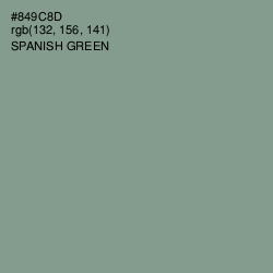 #849C8D - Spanish Green Color Image