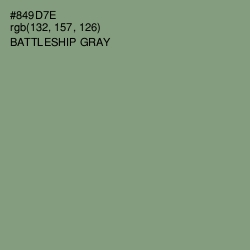 #849D7E - Battleship Gray Color Image