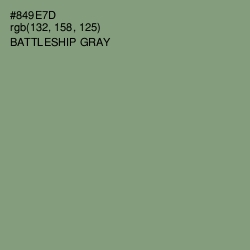 #849E7D - Battleship Gray Color Image