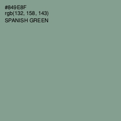 #849E8F - Spanish Green Color Image