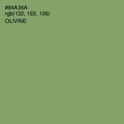 #84A36A - Olivine Color Image