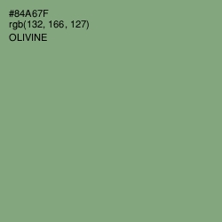 #84A67F - Olivine Color Image