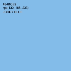 #84BCE9 - Jordy Blue Color Image