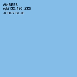 #84BEE8 - Jordy Blue Color Image