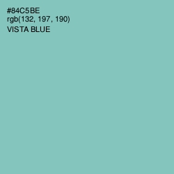 #84C5BE - Vista Blue Color Image