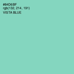 #84D6BF - Vista Blue Color Image