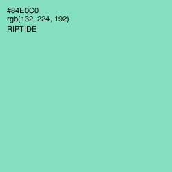 #84E0C0 - Riptide Color Image