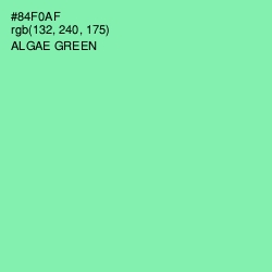 #84F0AF - Algae Green Color Image