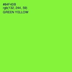 #84F43B - Green Yellow Color Image