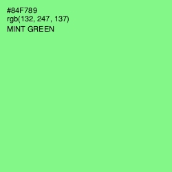 #84F789 - Mint Green Color Image