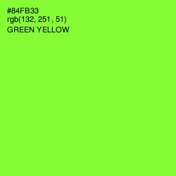 #84FB33 - Green Yellow Color Image