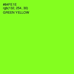 #84FE1E - Green Yellow Color Image