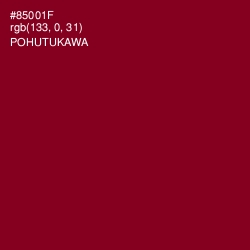 #85001F - Pohutukawa Color Image