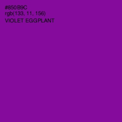 #850B9C - Violet Eggplant Color Image