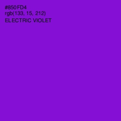 #850FD4 - Electric Violet Color Image