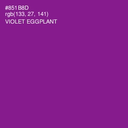 #851B8D - Violet Eggplant Color Image