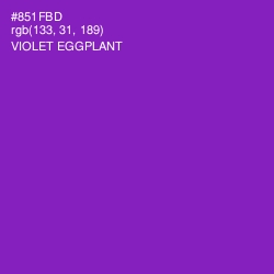 #851FBD - Violet Eggplant Color Image