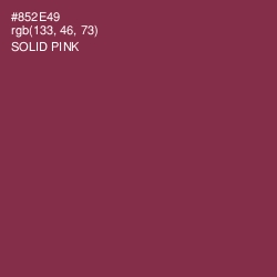 #852E49 - Solid Pink Color Image